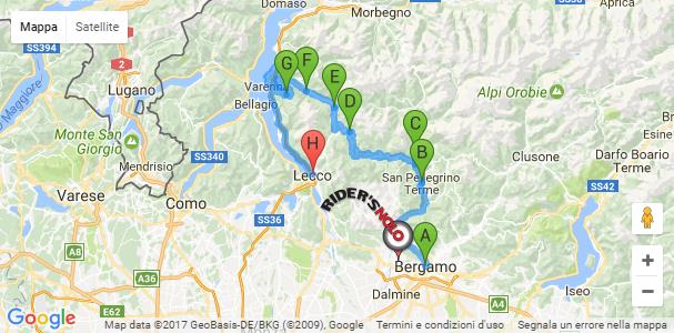 Mappa itinerario Val Taleggio