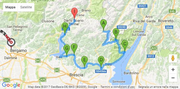 Tour of the Brescia lakes: Idro, Valvestino, Garda, Iseo